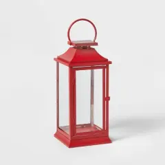 17" Decorative Metal Christmas Lantern Red - Wondershop&trade;