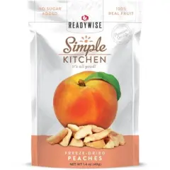 Wise Company Vegan Gluten Free Sliced Peaches Freeze Dried 1.4oz/6ct