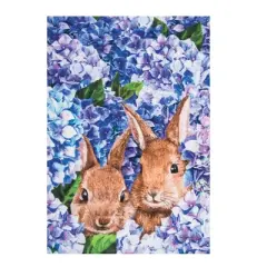 C&F Home Bunnies in Hydrangeas Towel