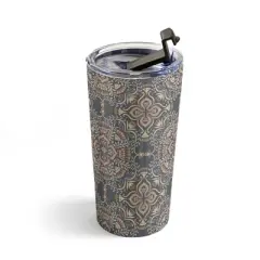 Pimlada Phuapradit Kaasni Gray Travel Mug 20 oz Stainless Steel Travel Mug - Deny Designs