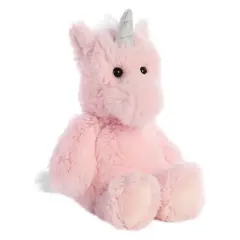 Aurora Small Unicorn Cuddly Friends Playful Stuffed Animal Pink 8"