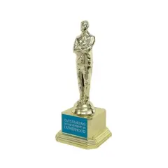 Father's Day Trophy Outstanding Achievement: Best Dad Award Figurine, Gold, 7" Indoor Decorative Object by Paper Riot Co.