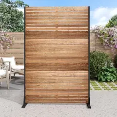 PexFix 72 in. x 47 in. Outdoor Privacy Rectangle Screen Galvanized Steel Panel Divider in Beige