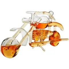 The Wine Savant Motorcycle Design Wine & Whiskey Decanter, A Stylish & Unique Gift for Men & Women & a Beautiful Homa Bar Addition - 750 ml
