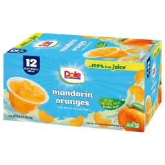 Dole Mandarin Oranges Fruit cups in 100% Juice - 48oz/12ct