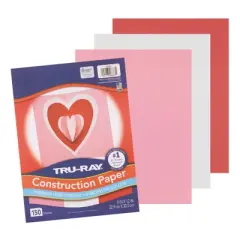 Tru-Ray&reg; Construction Paper, Heavyweight, Valentine Assortment, 9" x 12", 150 Sheets