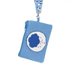 Care Bears Breakaway Lanyard Grumpy Bear Zipper Plush Pouch ID Holder Keychain Blue