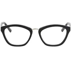 Jones New York J766 52mm Women's Acetate Rectangular Designer Eyeglasses OR Blue Light Filter OR Reading Glasses in Black