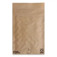 Pregis EverTec Curbside Recyclable Padded Mailer, #0, Kraft Paper, Self-Adhesive Closure, 7 x 9, Brown, 300/Carton