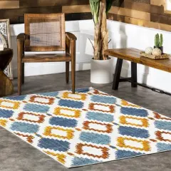 nuLOOM Marcela Geometric Indoor/Outdoor Patio Area Rug