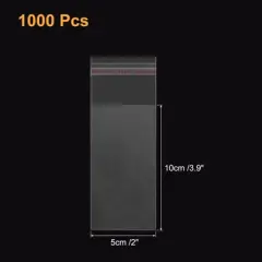 Unique Bargains Self-Sealing Water Resistant Cello Poly Bags for Packing Cookies 1000 Pcs