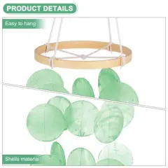 Unique Bargains Multipurpose Use Durable Sea Shell Coastal-Inspired Wind Chime 1 Pc