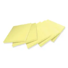 Post-it Notes Super Sticky 100% Recycled Paper Super Sticky Notes, 3" x 3", Canary Yellow, 70 Sheets/Pad, 5 Pads/Pack