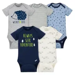 Gerber Baby Boys' 5-Pack Short-Sleeve Bodysuits