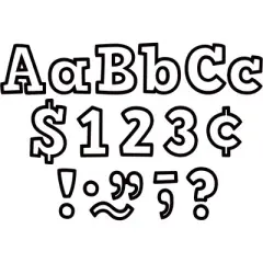 Teacher Created Resources&reg; Black & White Bold Block 4" Letters Combo Pack, Pack of 230