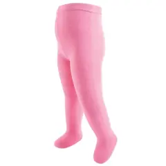 Touched by Nature Baby Girl Organic Cotton Tights, Coral Charcoal