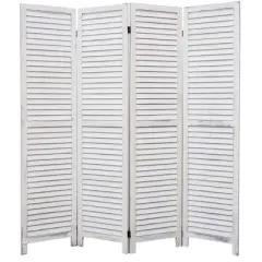 Legacy Decor Room Divider Full Length Wood Shutters Louver