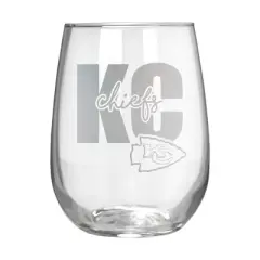 NFL Kansas City Chiefs The Vino Stemless 17oz Wine Glass - Clear
