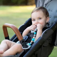 Nuby Tag-A-Long Teether - Gray