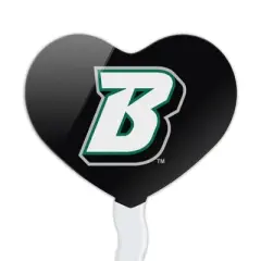 Binghamton University Logo Heart Love Cupcake Picks Toppers Decoration Set of 6