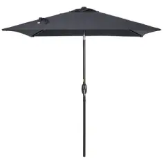 Sonkuki 6.5 FT Outdoor Patio Umbrella Market Table Umbrella With a Crank for Garden, Deck and Pool