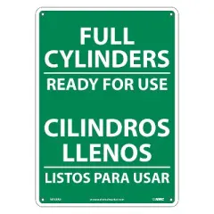 National Marker Information Signs; Full Cylinders Ready For Use Bilingual 14X10 .040 Aluminum M743AB