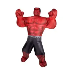 Marvel Men's Red Hulk Halloween Costume Inflatable Suits - Red One Size