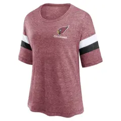 NFL Arizona Cardinals Women's Blitz Marled Left Chest Short Sleeve T-Shirt