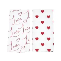 C&F Home Love Heart Cotton Kitchen Towel Set of 2