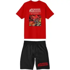 Dungeons & Dragons Classic Art Men's T-Shirt & Sleep Pajama Short Set