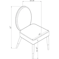 Set of 2 Jerett Dining Chair Navy - Chic Home Design