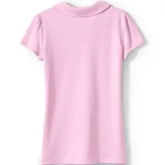 Lands' End Girls Long Sleeve Peter Pan Collar Polo Shirt