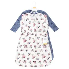 Hudson Baby Infant Girl Thermal Long Sleeve Sleeping Bag 2pk, Dusty Rose Floral
