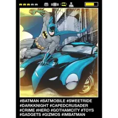 Batman Batmobile Social Media Pose Black T-shirt Toddler Boy to Youth Boy