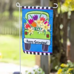 Evergreen Springtime Truck Garden Applique Flag 12.5 x 18 Inches Indoor Outdoor Decor