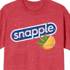 Snapple Logo Lemon and Tea Women's Red Heather Graphic Tee