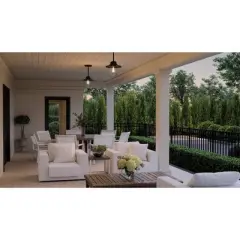 Urban Ambiance Luxury Coastal Outdoor Pendant 8''H x 9''W,  Midnight Black Finish,  Santa-Ana Collection, UHP1321