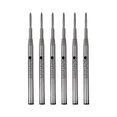 Monteverde Ballpoint Pen Refill Medium Point Black Ink 6 Pack (M433BK)