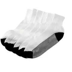 KingSize Men's Big & Tall 1/4" Length Cushioned Crew 6 Pack Socks