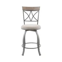 Carter Swivel Metal Counter stool Pewter - Powell