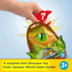 Imaginext Jurassic World Miniature Dinosaur Toy Blind Bag Collection for Kids, Styles May Vary [1 RANDOM Figure]