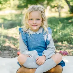 Hope & Henry Girls' Organic Cotton Long Sleeve Peter Pan Collar Sweater Pullover, Infant