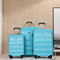 KTMBDW Expandable Suitcase PC ABS TSA Luggage 3 Piece Set Lock Spinner Carry on