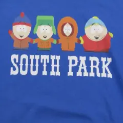 South Park Group Character Art Women's Blue Graphic Hoodie