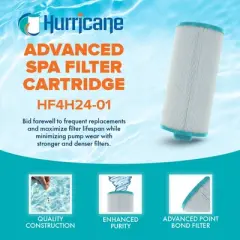Hurricane 2 Pack Replacement Spa Filter Cartridge for Unicel 4CH-24, PGS25P4, Filbur FC-0131, After Hours Spas, Nemco Spas, Threaded 25