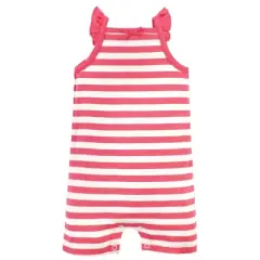 Touched by Nature Baby Girl Organic Cotton Rompers 3pk, Strawberries