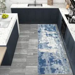 Washable Area Rugs, Large Modern Abstract Living Room Rug Soft Anti-Skid Thin Carpet Indoor Floor Carpets for Bedroom Dining Nursery Home Office