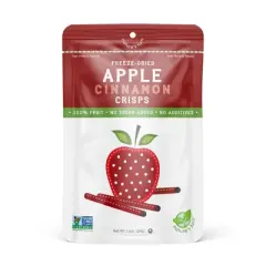 Nature's Turn Freeze-Dried Fruit Snacks - Apple Cinnamon Crisps -  No Sugar Added, Non GMO, Gluten Free, Nothing Artificial - 34g (1.20oz) - 6-PACK