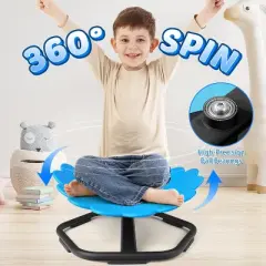 Terramus Flower Swivel Chair for Kids, 360&deg; Spinning Seat, Autism Sensory Spin Chair for Boys and Girls