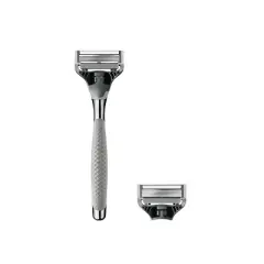 Harry's 5-Blade Men's Razor - 1 Razor Handle + 2 Razor Blade Refills - Chrome Edition Handle